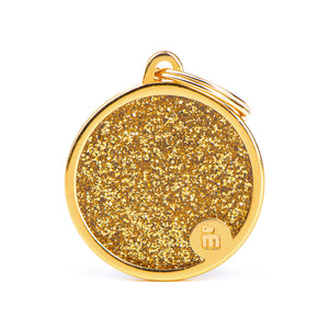 Médaille collection SHINE, CIRCLE GLITTER OR, GRAND