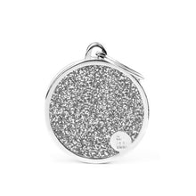 Charger l&#39;image dans la galerie, Médaille collection SHINE, CIRCLE GLITTER GRIS, PETIT
