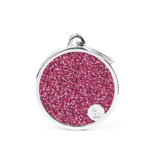 Médaille collection SHINE, CIRCLE GLITTER ROSE, GRAND