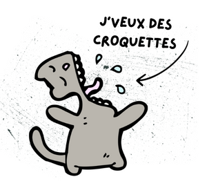 Tasse en céramique-Thème animaux- Je veux des croquettes