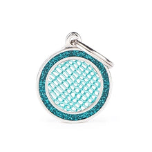 Charger l&#39;image dans la galerie, Médaille collection SHINE, &quot;SAINT TROPEZ TURQUOISE AVEC GLITTER&quot; MOYEN
