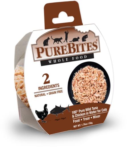 Purebites - Gâterie humide de poulet et thon pour chat