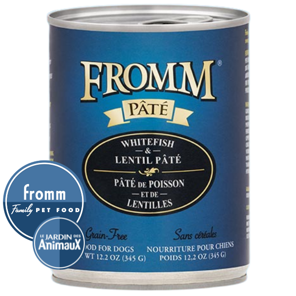 Conserve pour chien FROMM - PÂTÉ DE POISSON ET DE LENTILLES Sans grains