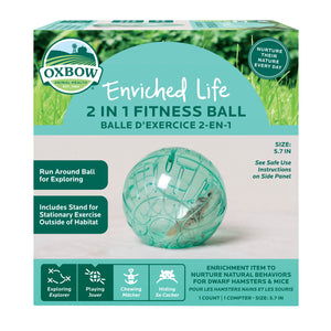 Oxbow Enriched Life - Jeu D'excercise Pour Rongeur, Balle D'excercise 2 En 1