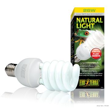 Ampoule fluocompacte Natural Light Exo Terra, 26 W - Boutique Le Jardin Des Animaux -Eclairage reptileBoutique Le Jardin Des AnimauxPT2191