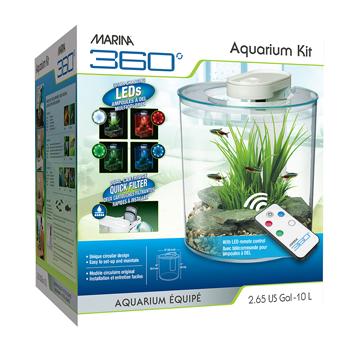 Aquarium équipé 360 Marina, 10 L (2,65 gal US) - Boutique Le Jardin Des Animaux -AquariumBoutique Le Jardin Des Animaux12852
