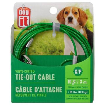 Câble d’attache Dogit pour chiens de petite taille, vert, 3 m (10 pi) - Boutique Le Jardin Des Animaux -Accessoires de prommenadeBoutique Le Jardin Des Animaux71790