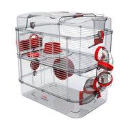 Cage Duo Rody 3 pour hamster, deux étages, rouge, 41 x 27 x 40,5 cm - Boutique Le Jardin Des Animaux -Habitat pour petit mammifèreBoutique Le Jardin Des AnimauxVP1704