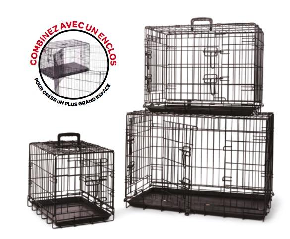 Cage pour chien avec 2 portes 124cm