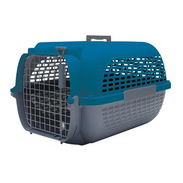 Cage Voyageur Dogit pour chiens, base anthracite avec dessus bleu foncé, petite - Boutique Le Jardin Des Animaux -CageBoutique Le Jardin Des Animaux76600