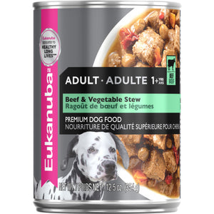 Conserve pour chien EUKANUBA - Entrée bœuf et légumes 355g