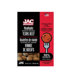 Jac Gourmet - Boulettes de viande de boeuf 3.5oz - Boutique Le Jardin Des Animaux -Gâterie pour chienBoutique Le Jardin Des Animaux88840