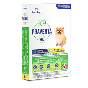 K9 Praventa 360 traitement contre les puces et les tiques pour chiens de petite taille jusqu’à 4,5 kg, 3 ou 6 tubes - Boutique Le Jardin Des Animaux -anti-parasitaire pour chatBoutique Le Jardin Des Animaux73860