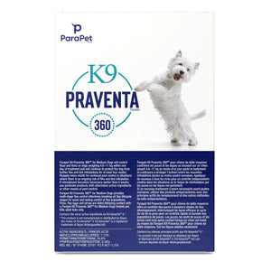 K9 Praventa 360 traitement contre les puces et les tiques pour chiens de taille moyenne, 4,6 kg à 11 kg, 3 ou 6 tubes - Boutique Le Jardin Des Animaux -anti-parasitaire pour chatBoutique Le Jardin Des Animaux73861