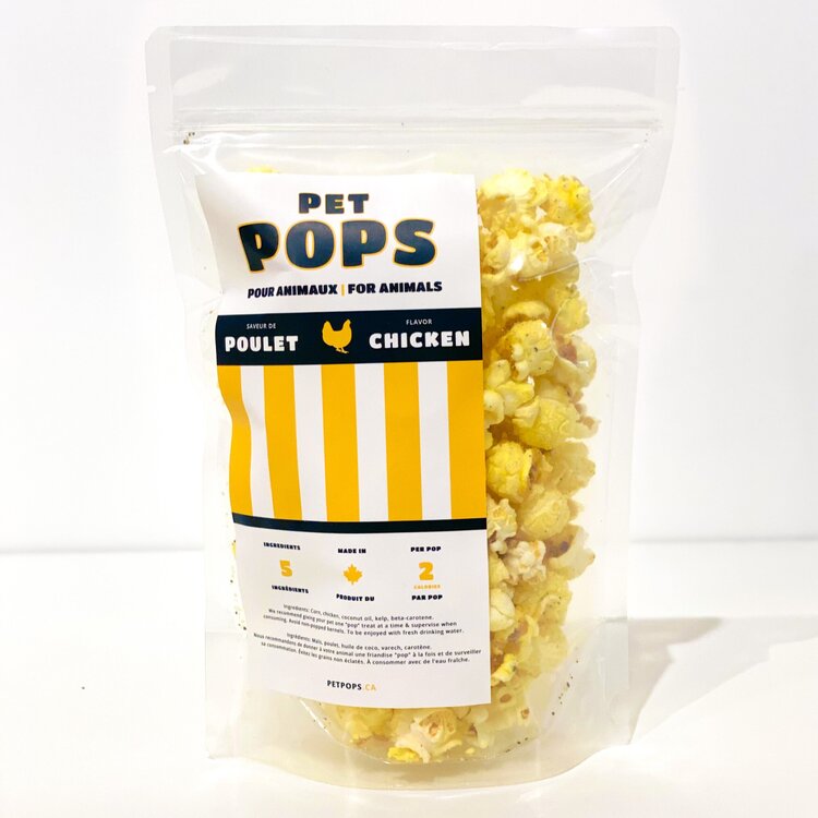 PetPops - Gâteries de popcorn pour chien au poulet
