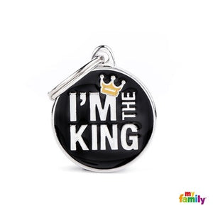 Médaille collection Charms, "I'M THE KING", MOYEN - Boutique Le Jardin Des Animaux -médailleBoutique Le Jardin Des AnimauxCH17MKING
