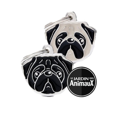 Médaille pour chien collection Friends, CARLIN, Couleurs variées - Boutique Le Jardin Des Animaux -médailleBoutique Le Jardin Des AnimauxMF18