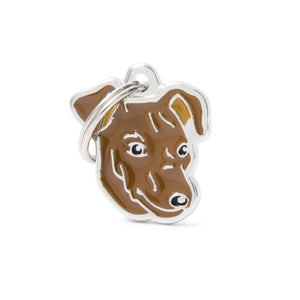 Médaille pour chien collection Friends, PINSCHER, couleurs variées - Boutique Le Jardin Des Animaux -médailleBoutique Le Jardin Des AnimauxMF26NBROWN
