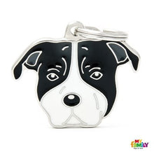 Charger l&#39;image dans la galerie, Médaille pour chien collection Friends, STAFFORDSHIRE TERRIER, Couleurs variées - Boutique Le Jardin Des Animaux -médailleBoutique Le Jardin Des AnimauxMF80WHITEBLACK
