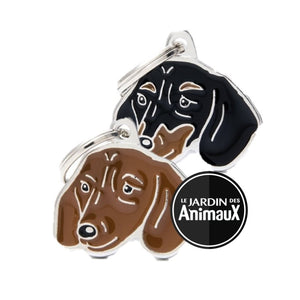 Médaille pour chien collection Friends, TECKELL, Couleurs variées - Boutique Le Jardin Des Animaux -médailleBoutique Le Jardin Des AnimauxMF19NBROWN