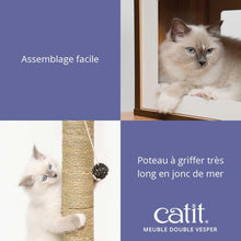 Charger l&#39;image dans la galerie, Meuble Double Vesper, arbre à chat - Boutique Le Jardin Des Animaux -Griffoir, meuble et litBoutique Le Jardin Des Animaux52074
