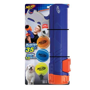 Nerf Dog Translucide Tennis Balle Blaster Avec 3 Balles Neuf