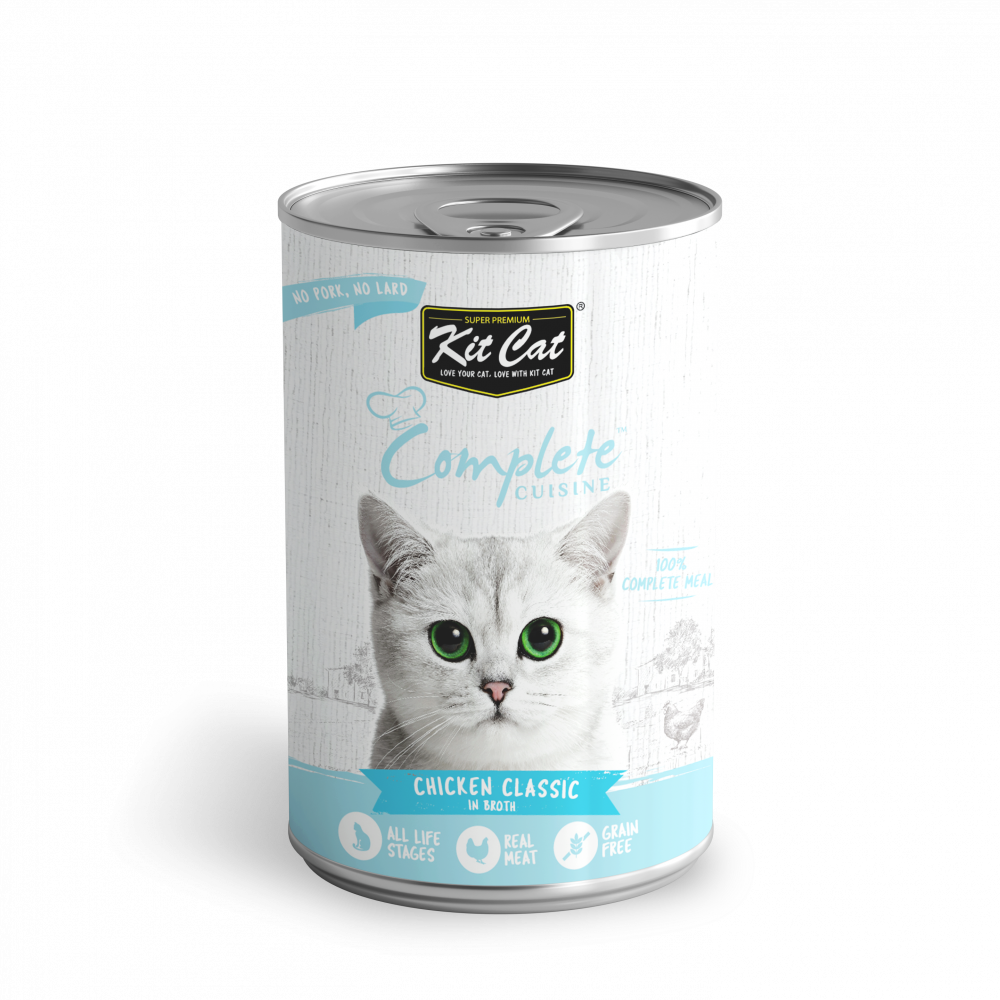 Conserve pour chat Kit Cat - Poulet classique en bouillon