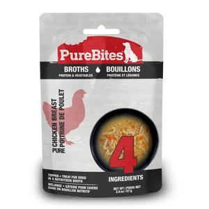 Purebites - Gâteries pour chien poitrine de poulet dans bouillon