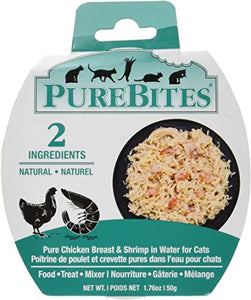 Purebites - Gâterie humide de poulet et crevettes pour chat