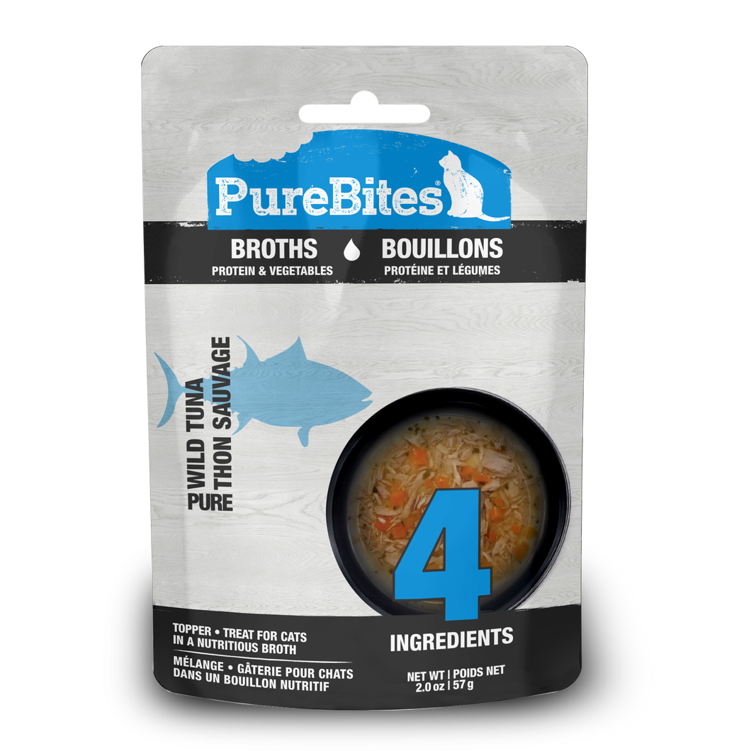 Purebites - Gâteries pour chat thon sauvage en bouillon