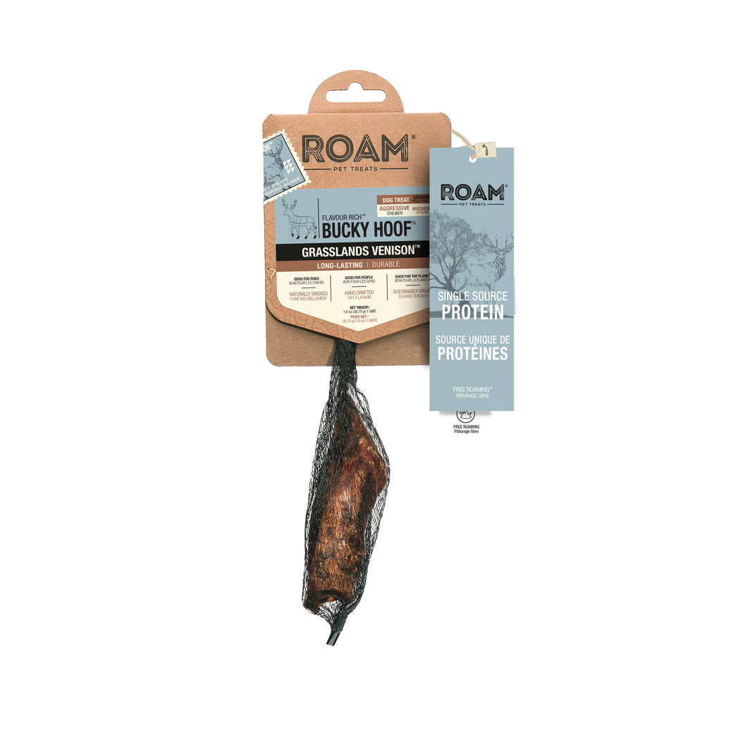 Os Roam Bucky Hoof, venaison des prairies, sabot, 31 g, paquet de 1