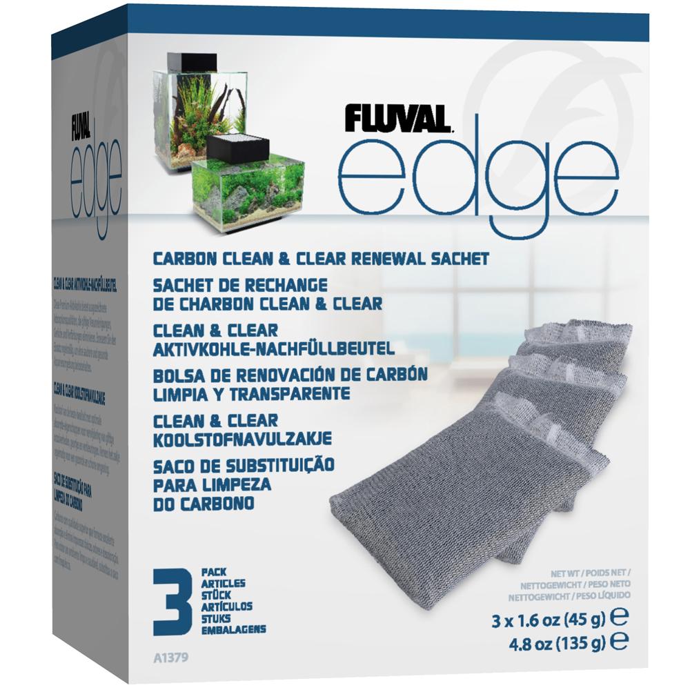 Sachets de charbon Clean et Clear paquet de 3 Edge Fluval - Boutique Le Jardin Des Animaux -Masse FiltranteBoutique Le Jardin Des Animauxa1379