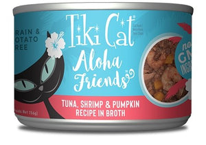 Tiki Cat Aloha Friends, conserve pour chat recette thon, crevette et citrouille - Boutique Le Jardin Des Animaux -conserve pour chatBoutique Le Jardin Des Animaux
