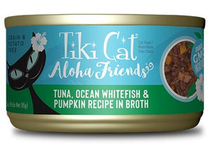 Tiki Cat Aloha Friends, conserve pour chat recette thon, poisson blanc et citrouille - Boutique Le Jardin Des Animaux -conserve pour chatBoutique Le Jardin Des Animaux201-40007