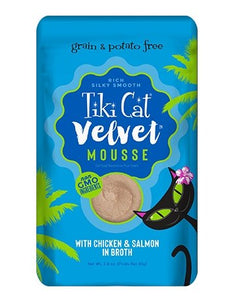 Tiki Cat Velvet mousse, conserve pour chat recette de poulet et saumon - Boutique Le Jardin Des Animaux -conserve pour chatBoutique Le Jardin Des Animaux201-48001