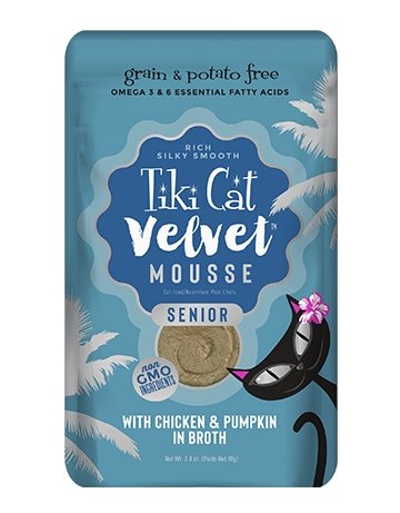 Tiki Cat Velvet mousse, conserve pour chat senior recette de poulet et citrouille - Boutique Le Jardin Des Animaux -conserve pour chatBoutique Le Jardin Des Animaux201-11262