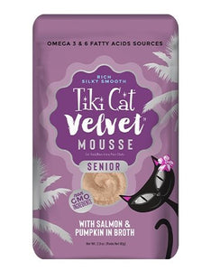 Tiki Cat Velvet mousse, conserve pour chat senior recette de saumon et citrouille - Boutique Le Jardin Des Animaux -conserve pour chatBoutique Le Jardin Des Animaux201-48021