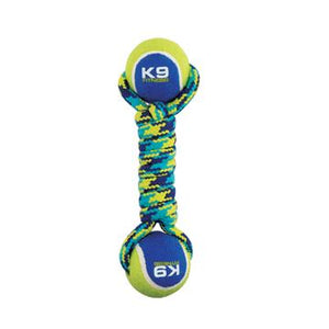 Zeus K9 Fitness jouet pour chien - haltère en corde et en TPR avec deux balles de tennis 30,5 cm - Boutique Le Jardin Des Animaux -Jouet chienBoutique Le Jardin Des Animaux96371